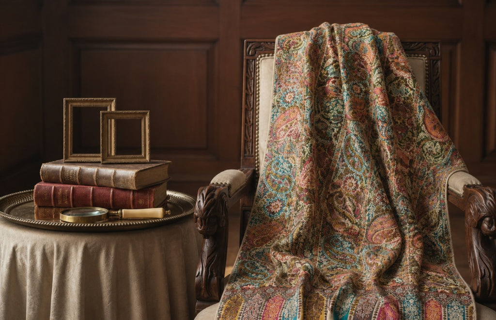 Kashmiri Pashmina Shawl - Kalamkari Art